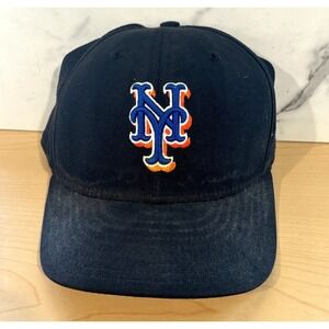 Vintage New Era New York Mets Black 59FIFTY Fitted Hat Size 7 1/2 MLB USA